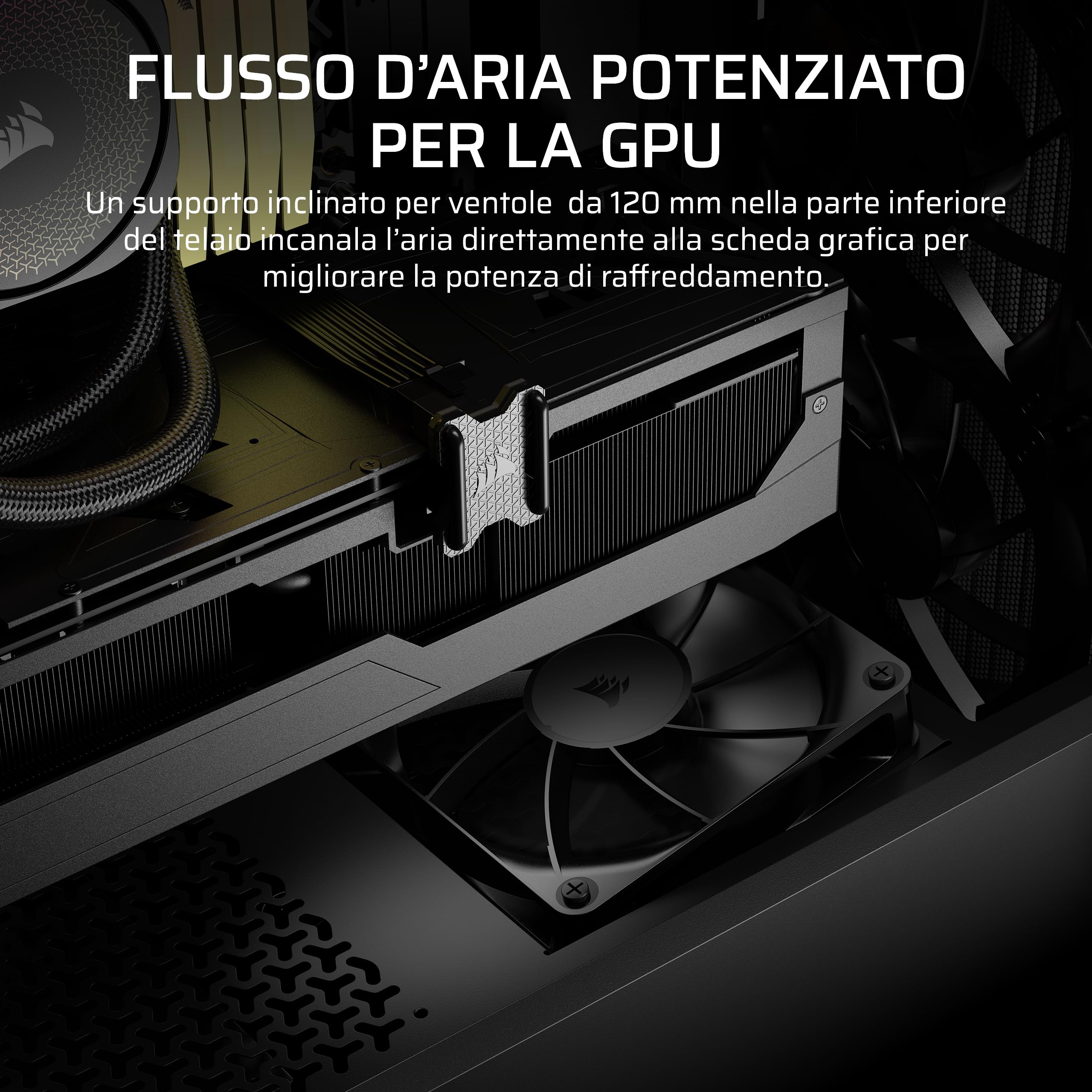 CORSAIR 3200D RS Case PC Mid Tower – Bianco | 3 Ventole RS120 Incluse, Flusso D'aria Elevato, Compatibile Radiatore 360mm, Compatibile Schede Madri Connessione Inversa