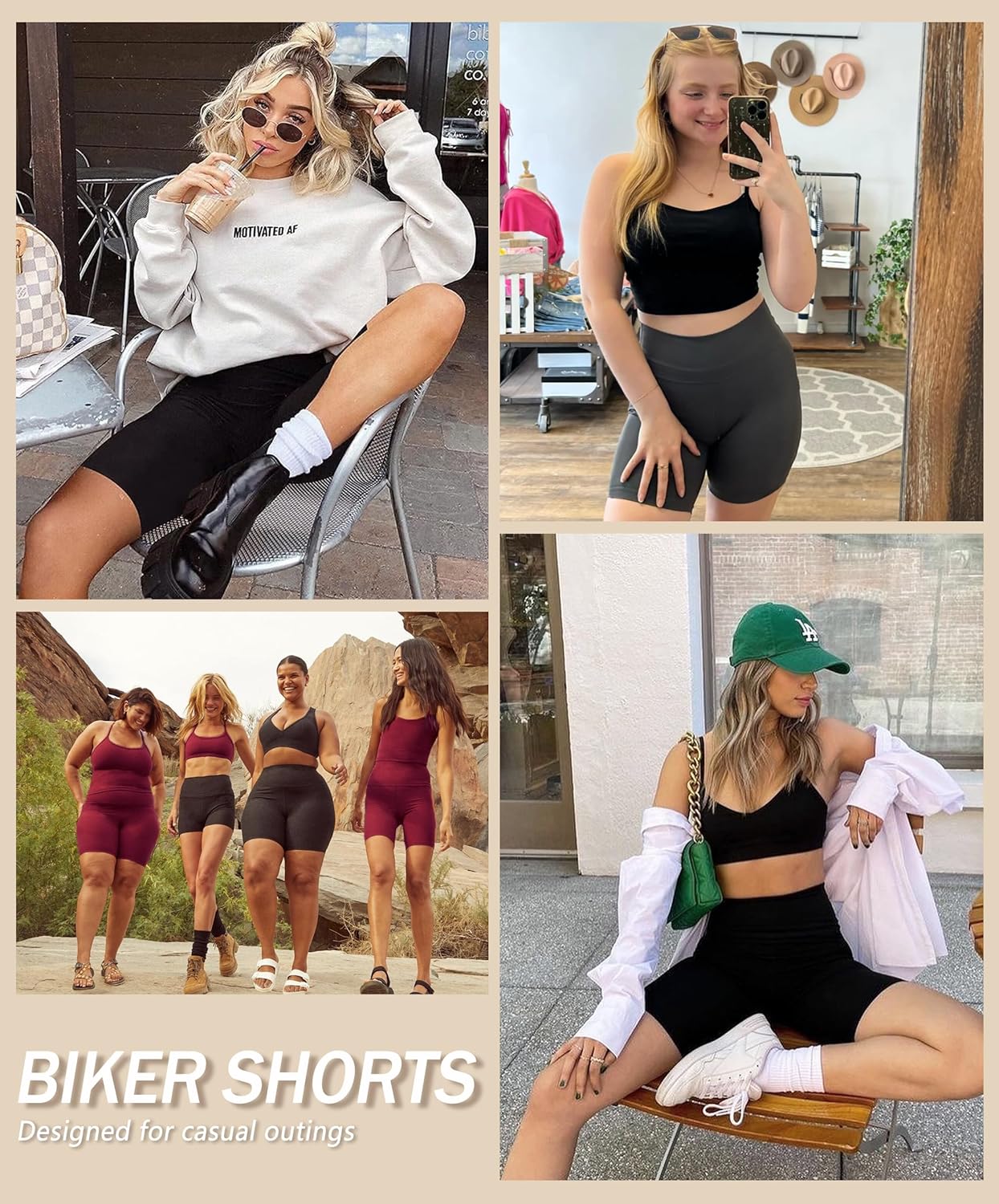 VALANDY Creamlush 3 Pack Biker Shorts for Women -8" High Waisted Soft Stretchy Spandex Athletic Yoga Shorts - Image 6