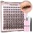 Mavphnee Brown Lash Clusters Kit Fairy Eyelash Extensions Kit Dark Brown Cluster Eyelash Extensions Kit Natural Wispy D-Curly Individual Lashes Clusters with Lash Bond and Seal Glue and Tweezers