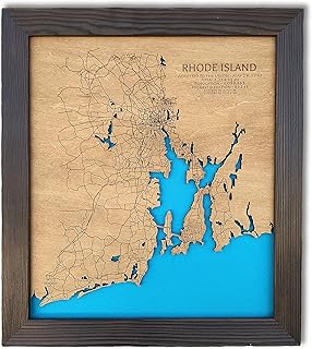 State Map on Wood - Tag Your Special Place and Home - Rhode Island Map Travel Map Wall Map Wall Art Map Decor