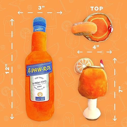 Miniatura 8 de Juguete para perros con botella de licor - Juguetes chirriantes de felpa para perros divertidos parodia de bebida - Juguete de cumpleaños para