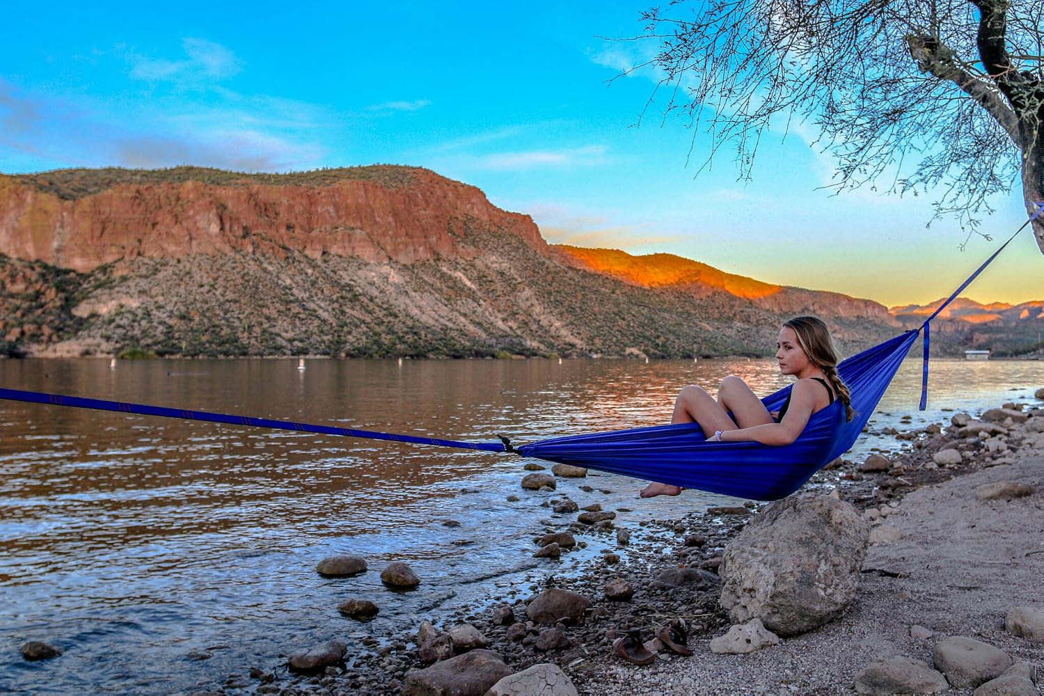 Grand Trunk | Ultralight Camping Hammock | Best Single Size Starter Hammock | Portable for Camping, Hiking, Backpacking, Beach, and Other Travel - Royal Blue