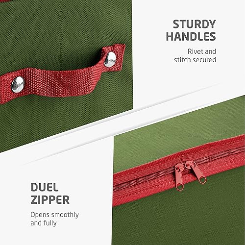 Vista 117 de ZOBER - Caja grande para guardar adornos navideños, con capacidad para 54 adornos y separadores, recipientes de tela no tejida y duraderos