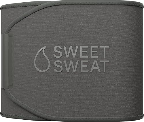Vista 7 de Sports Research Sweet Sweat - Faja reductora de cintura (serie core), banda de fitness para mejorar el sudor para mujeres y hombres Negro/Rosa