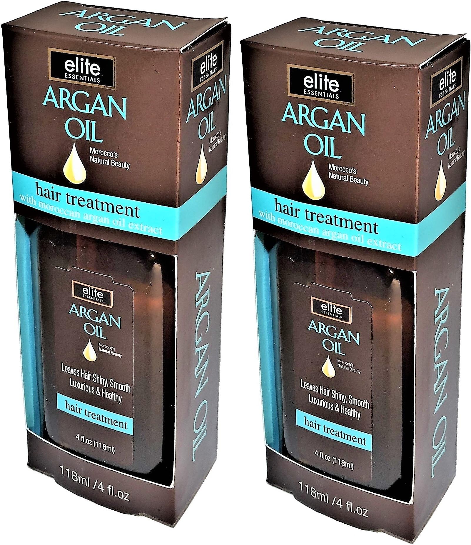 Argan Oil Hair Treatment 4 Ounce - Leaves Hair Shiny, Smooth, Luxurious and Healthy- 2 Pack
