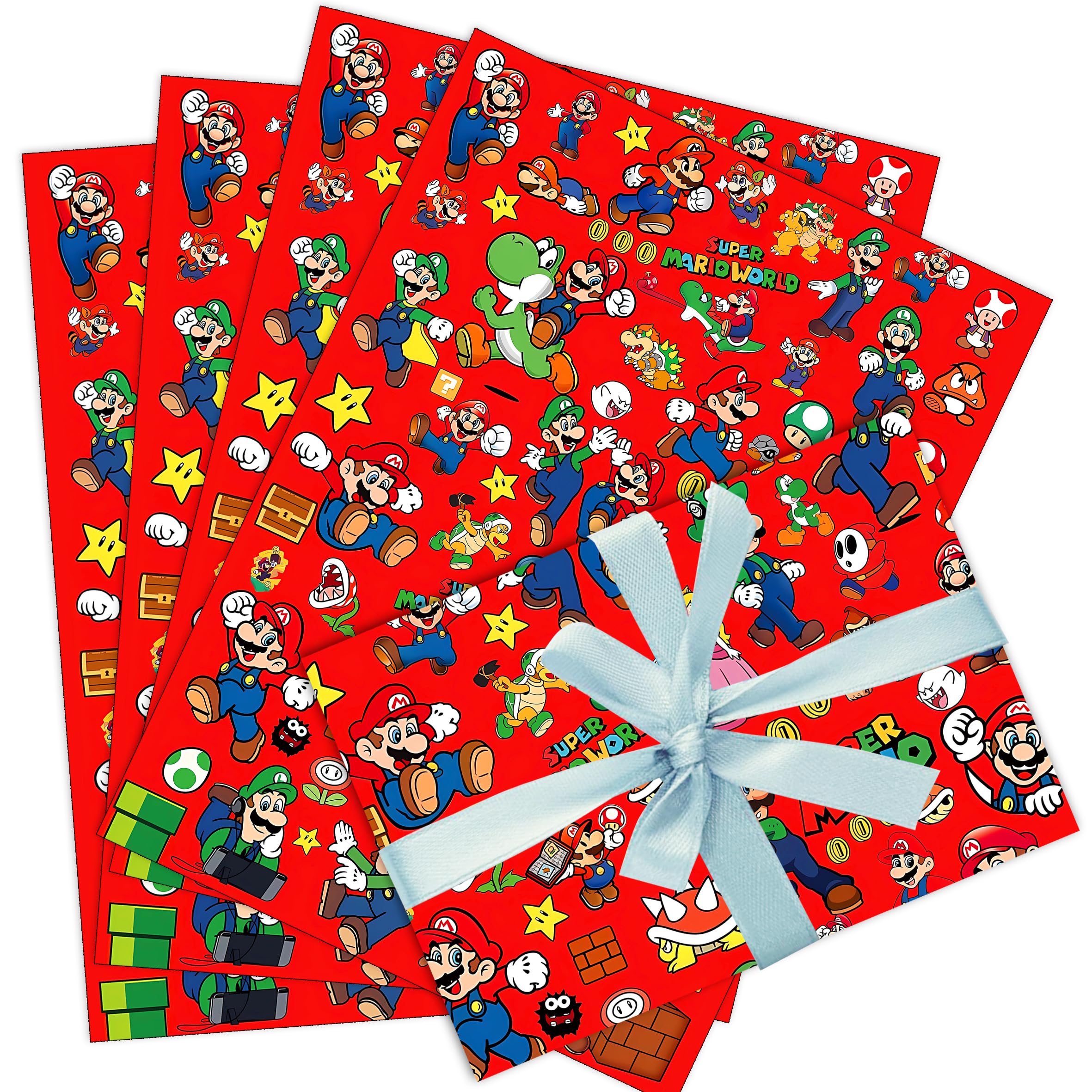 5 Sheets Gift Wrapping Paper 70cm x 50cm Kraft Gift Wrapping Paper For Kids Birthdays Party Decoration Party Favors Supply DIY Crafts Gift โ image 1