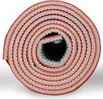 IBF IRON BODY FITNESS Two-Tone 6 mm Tapis de yoga extra épais avec sangle, surface antidérapante (68" x 24" x 1/4"), Tapis d'exercice parfait pour le yoga, Pilates, gymnastique, gym - Orange/gris (98504-0)