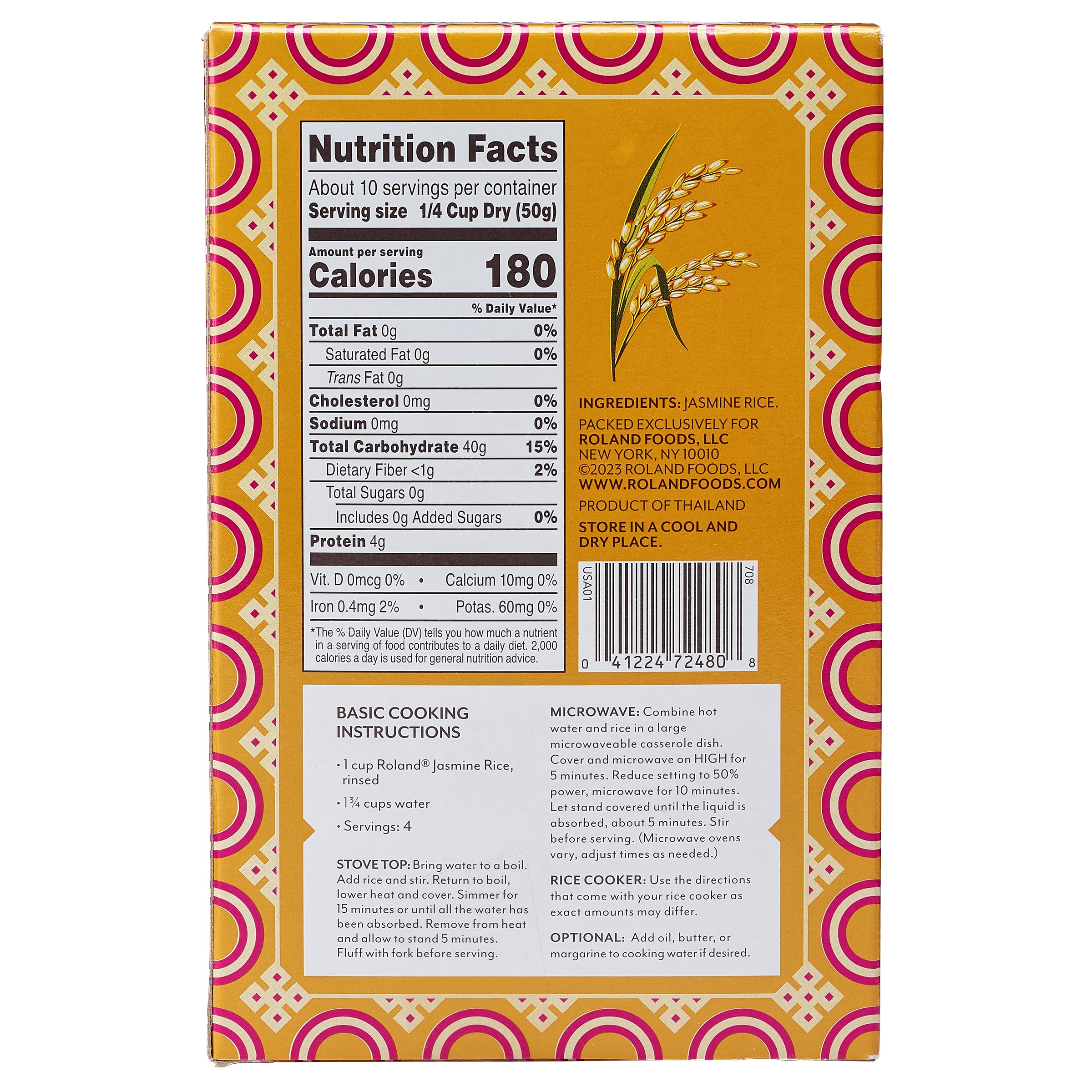 Roland Foods Fragrant Jasmine Rice from Thailand 17.5 Ounce Pack of 12 product thumbnail 5