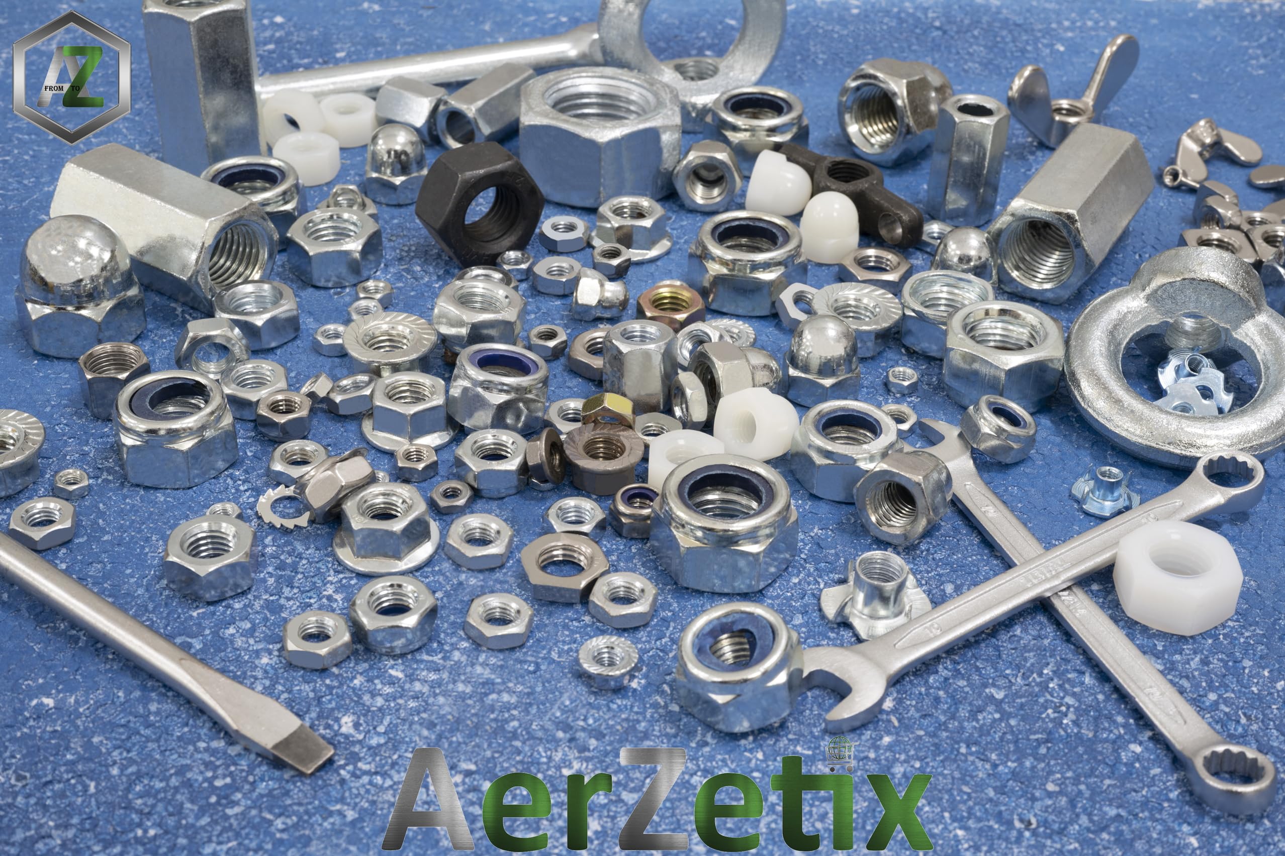 AERZETIX - Set di 30 dadi quadrati smussati M6 inossidabili A2 | per progetti di assemblaggio, modellismo, fissaggio e fai da te