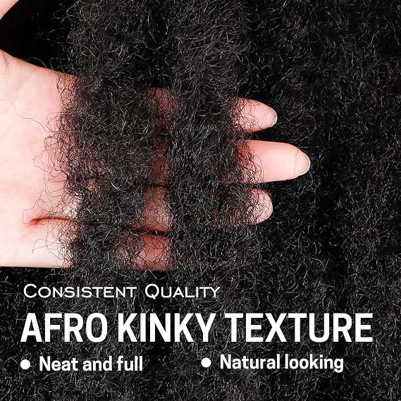 Marley Twist Braiding Hair 8 Packs Marley Twist Hair Cuban Twist Hair 24 Inch Afro Kinky Curly Twist Crochet Hair Cuban Twist Soft and Natural Hair 1B Black (1B, 18inch)