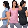 90 Degree By Reflex Athletic Fit Performance Tops 2 Pack - قمصان تمرين يوغا تمتص الرطوبة للنساء