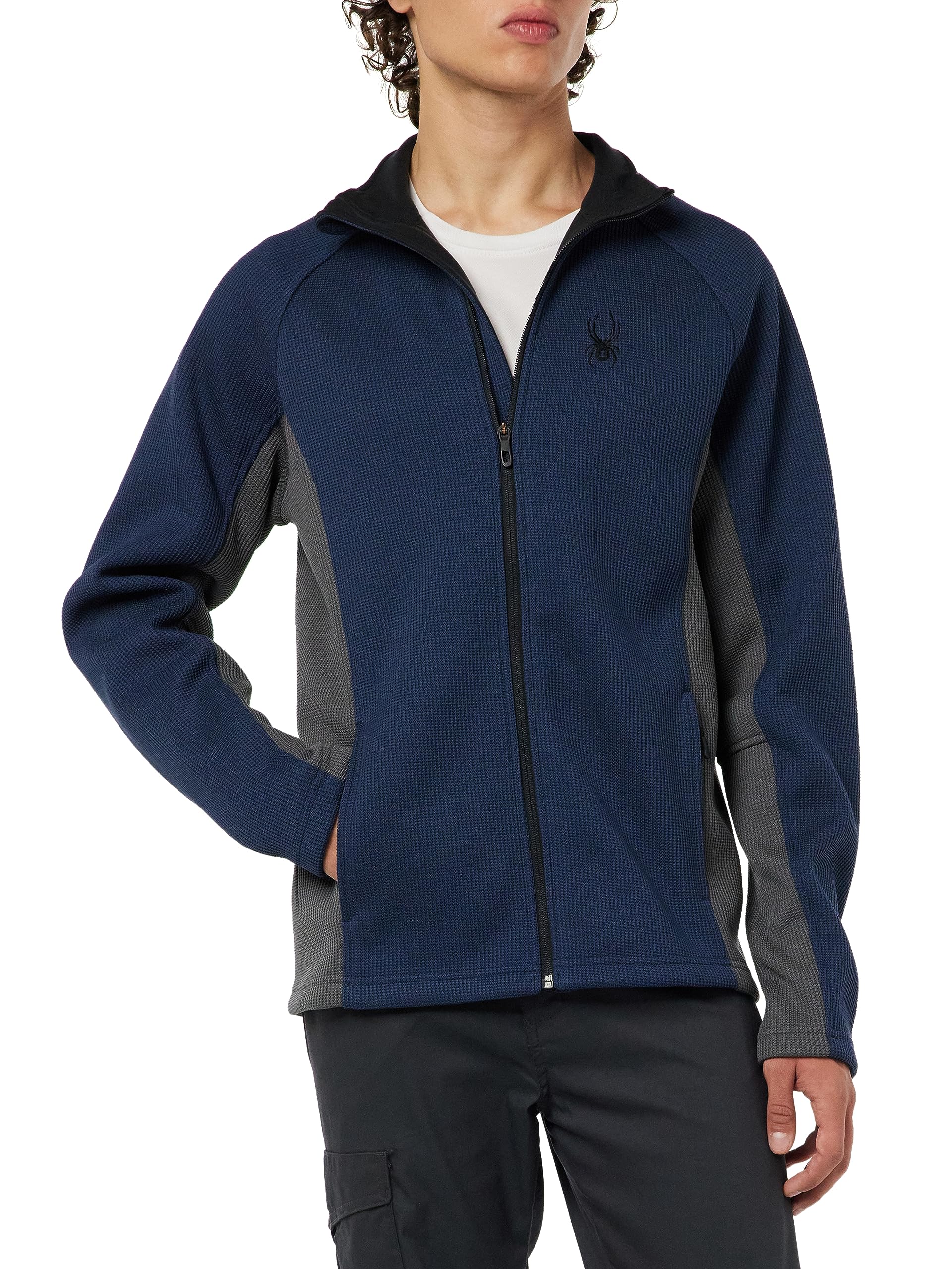 Spyder Men's Constant Full Zip Fleece Jacket, True Navy, XXL