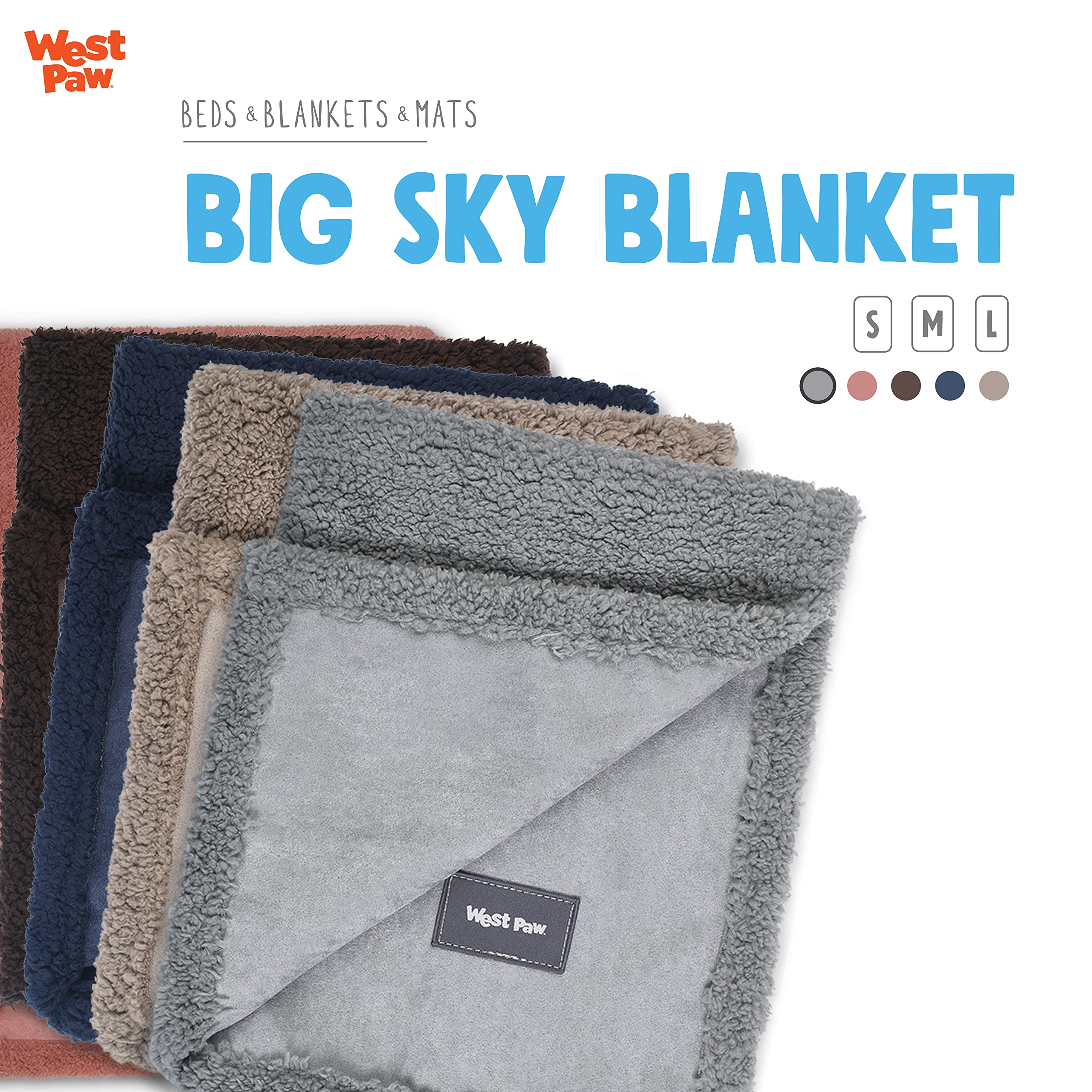 WEST PAW Big Sky Blanket Small Size 27X21 Pet Blankets For Furniture