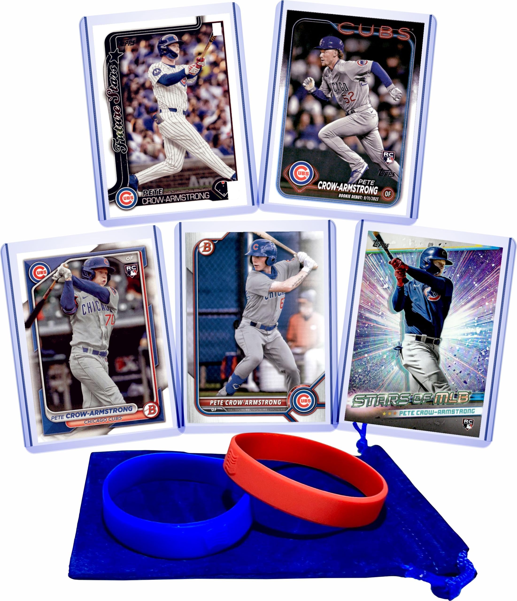 Amazon.com: Pete Crow-Armstrong (5) Assorted Baseball Cards Gift