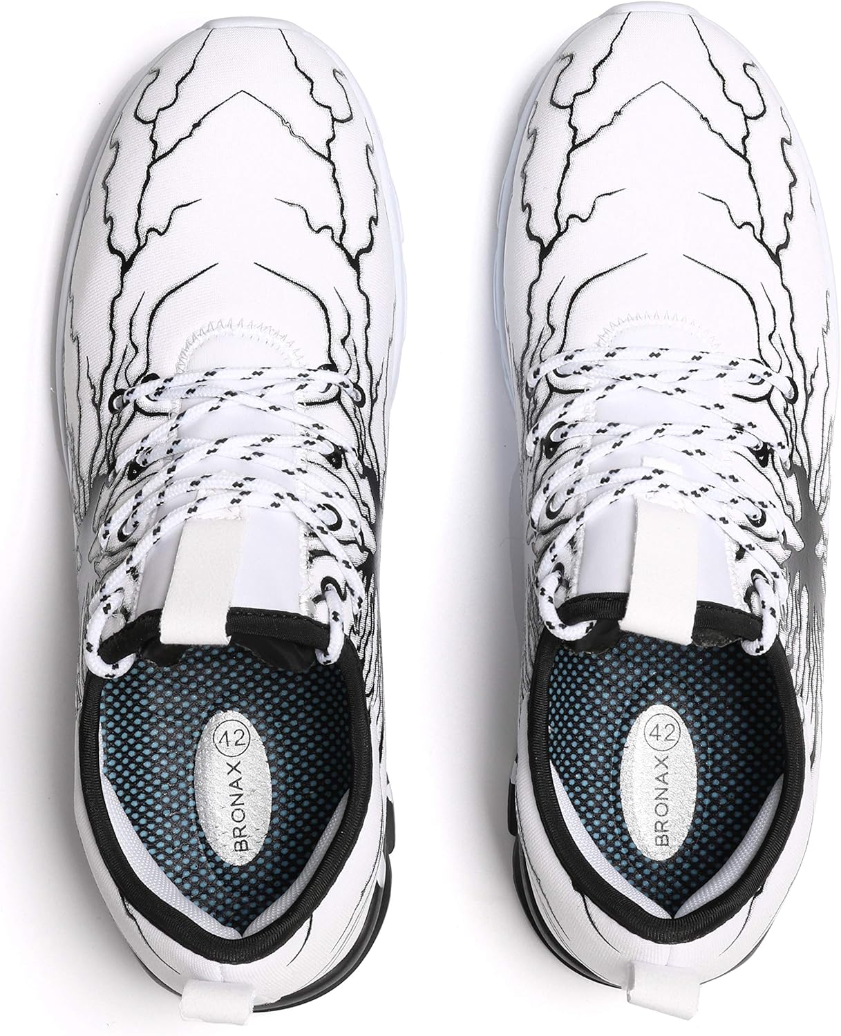 BRONAX Men's Tennis Shoes Graffiti Comfy Fashion Athletics Walking Sneakers