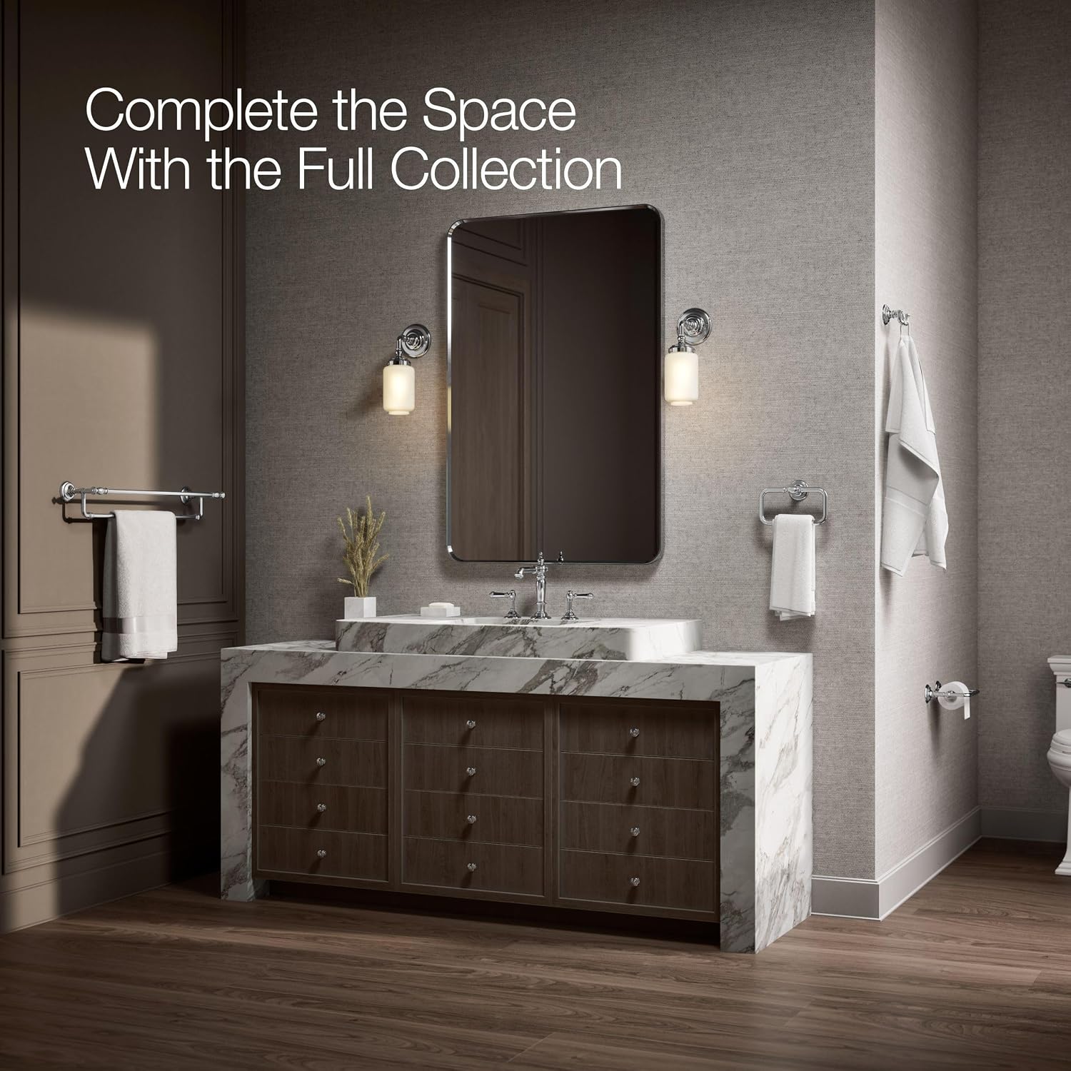 Kohler 72570-CP Artifacts® 24" Double Towel bar, Polished Chrome
