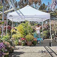 Vista 8 de EAGLE PEAK Tienda de campaña comercial resistente de 10 x 10 pies, refugio industrial instantáneo con 100 pies cuadrados de sombra (blanco)