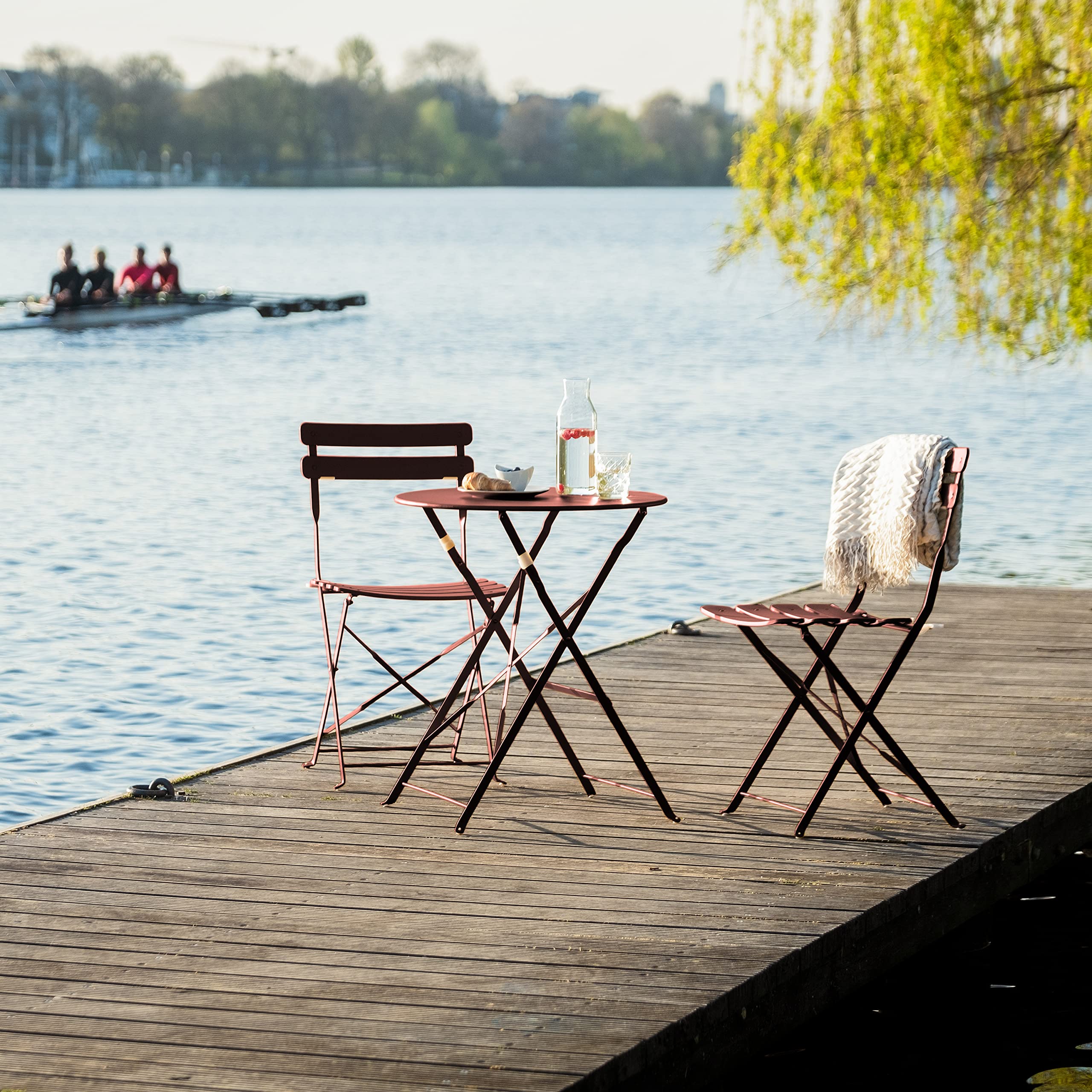 Inklapbare Bistroset 3 delig Tuinsets voor Binnen en Buiten