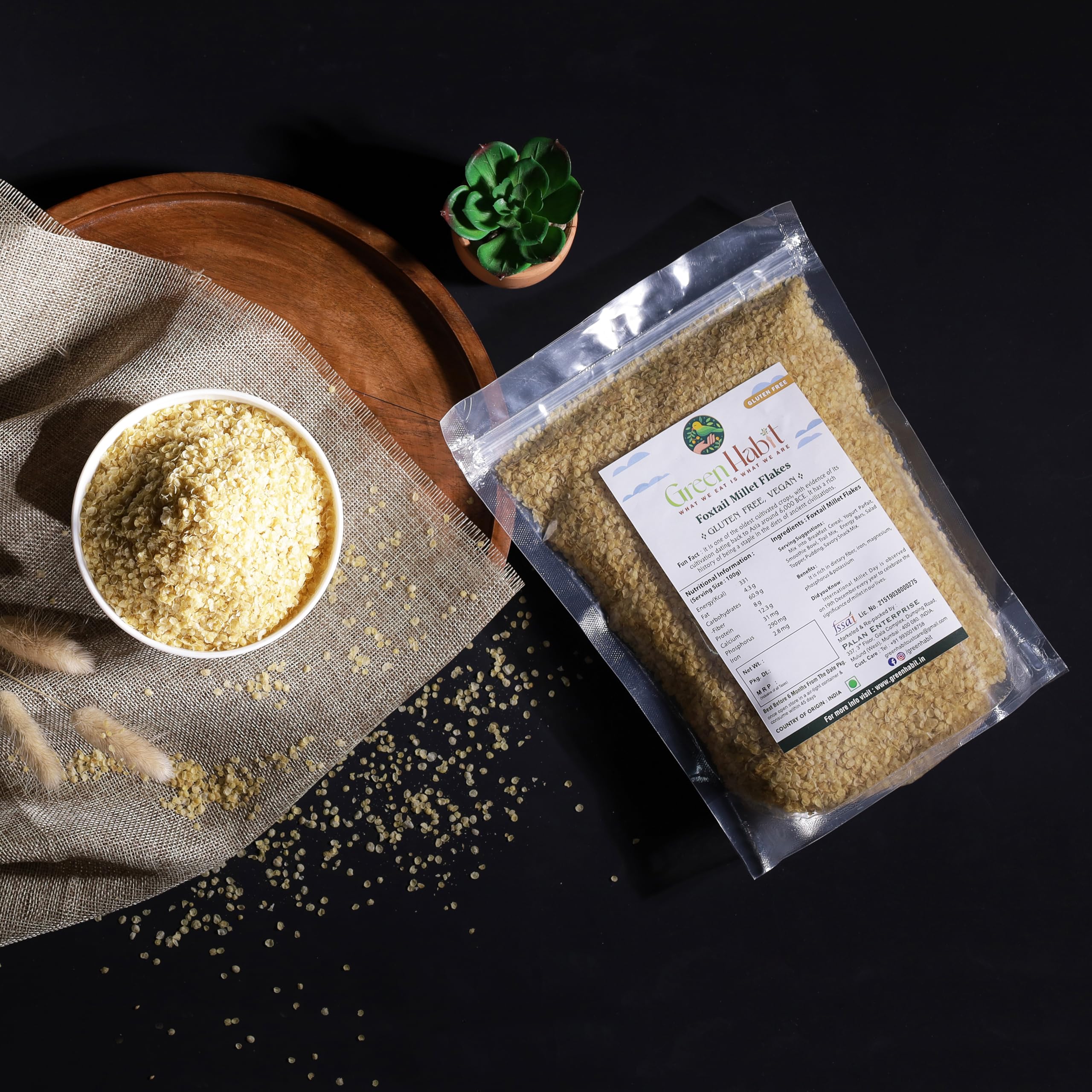 GreenHabit Foxtail Millet Flakes 500g - Nutritious and Gluten-Free Millets Cereals a.k.a Kangni Millet Poha- High Fiber Breakfast - (Foxtail Millet Flake, 500 gm)-image-36