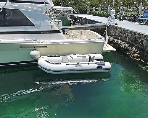 Miniatura 7 de White Marlin - Suelo neumático de 9.8 pies modelo 2022 - SB-300A - Bote soldado con calor prémium con bolsa de asiento