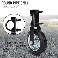 Vista 4 de Rueda de puerta de granja resistente de 6 pulgadas, negro, paquete de 1