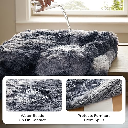 Miniatura 2 de Bedsure Mantas impermeables para perros grandes, manta de gato para sofá, protector de pelo sintético largo, lavable, suave y reversible, protección