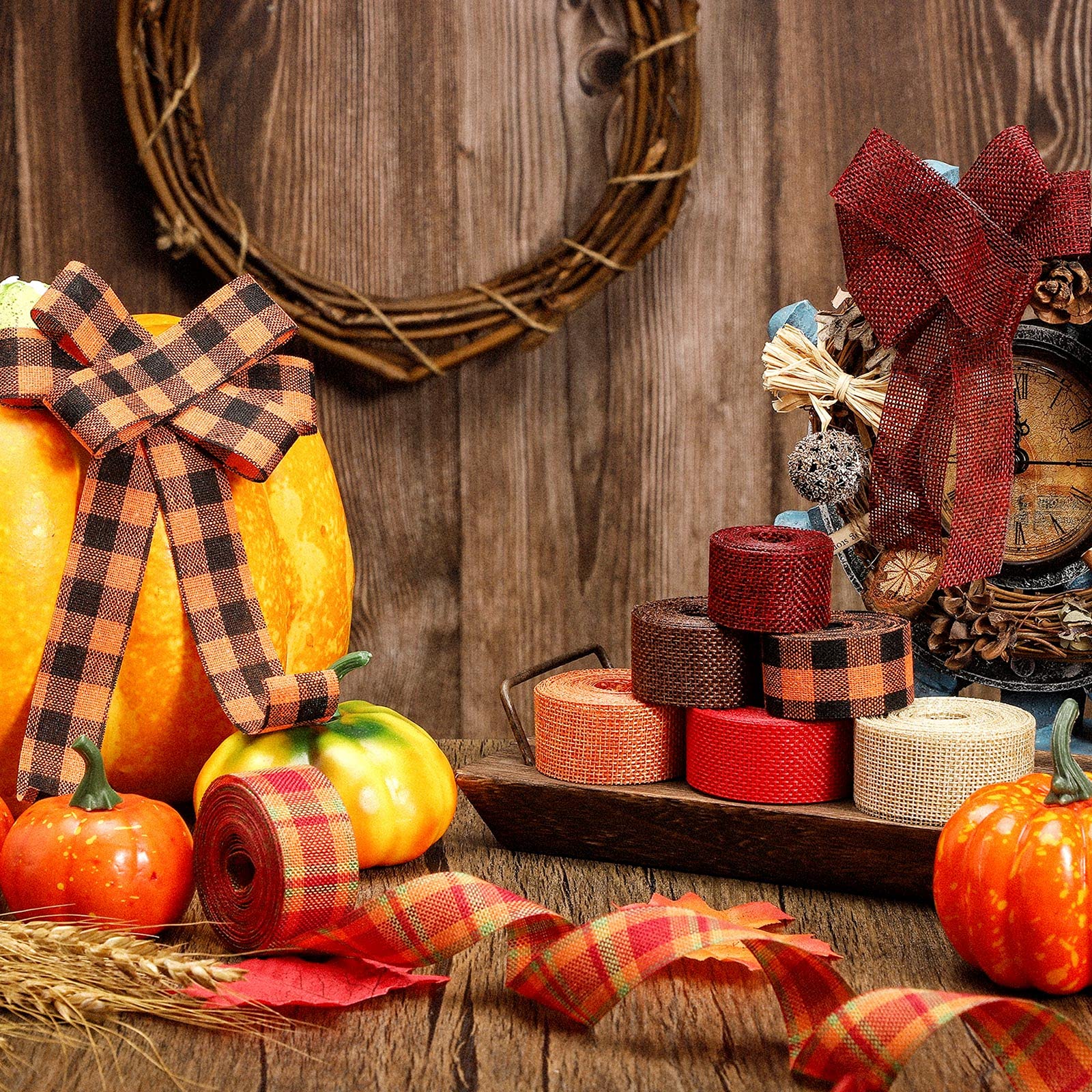 Thanksgiving Dekoband Mit Herbstmotiven - Geschenkband Für Herbstfest Und Basteln