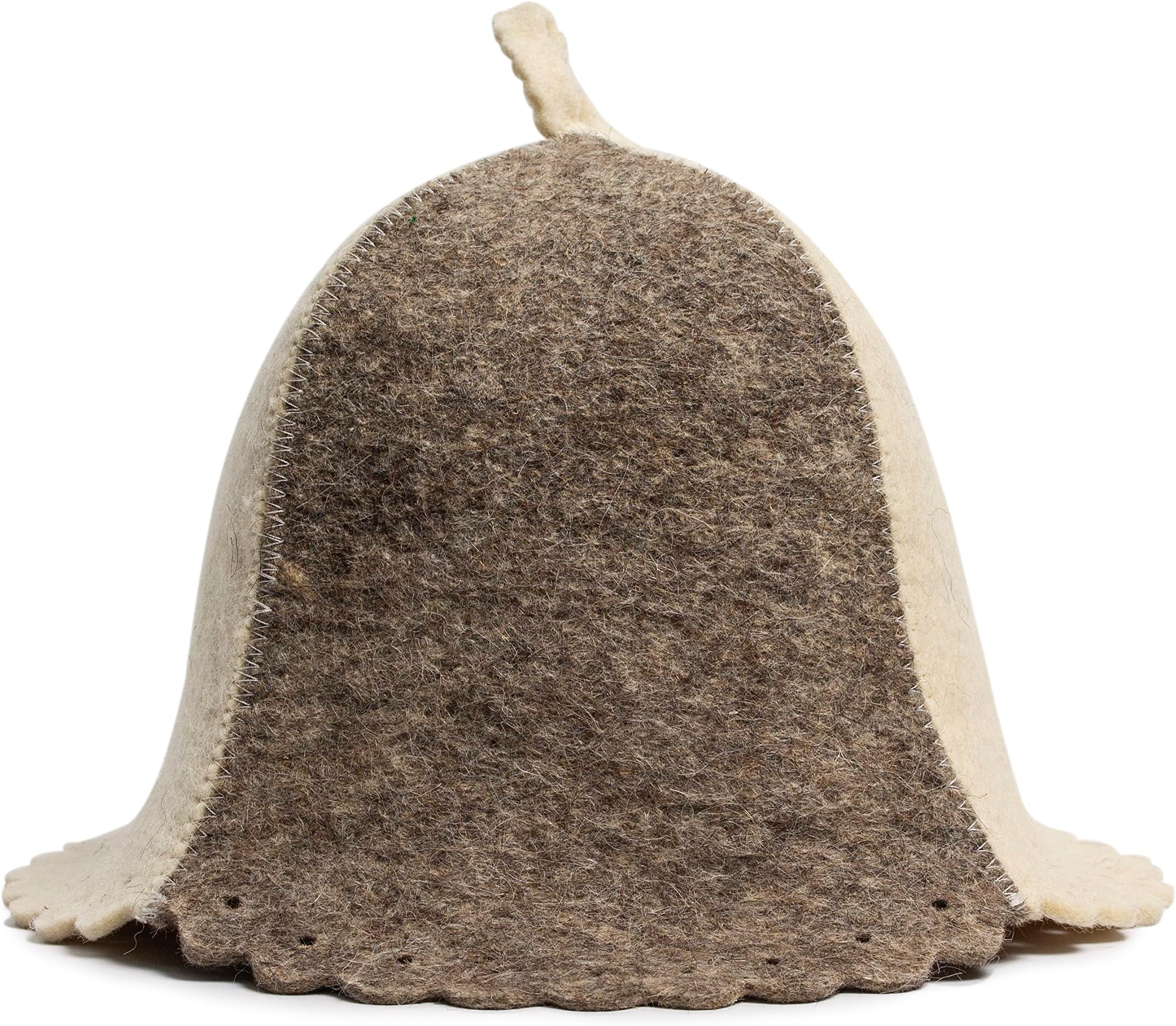 ASKOLD Ukrainian Wool Sauna Hat Gray White Colors - Sauna Hat Finnish - Ukraine Sauna Hat Wool - Russian Banya Hat for Men - Sauna Hat for Men - Sauna Hats Russian