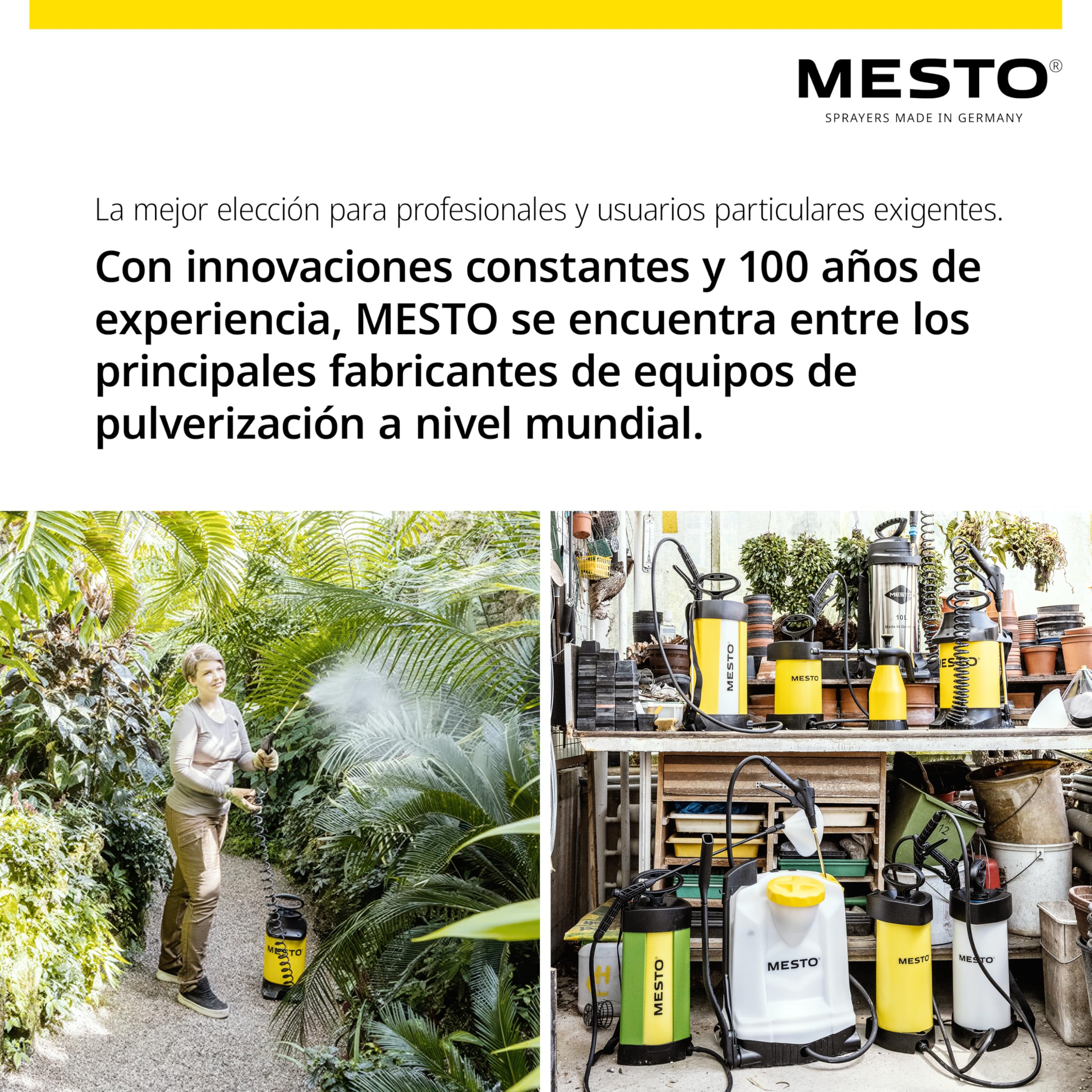 MESTO RS125 - Jeringa para espalda (12 L, incluye pantalla pulverizadora, pulverizador de jardín con 6 bares de presión, jeringa de malas hierbas para jardín, con válvula de cierre ergonómica y