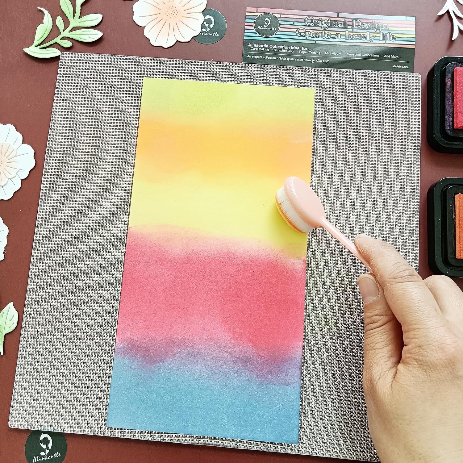 Alinacutle 1pc 9.2in x 9.2in Sticky Mat Stencil Stick Pad Multi-Use Non-Slip Sticky Mats for DIY Art Card Making Hold Your Cards Tock in Place, Easy to Clean Reusable
