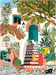 Galison Mediterranean Cats – 1000 Puzzle de puzzle en pièces avec une belle œuvre d'art d'un bâton inspiré par les agrumes avec des chats