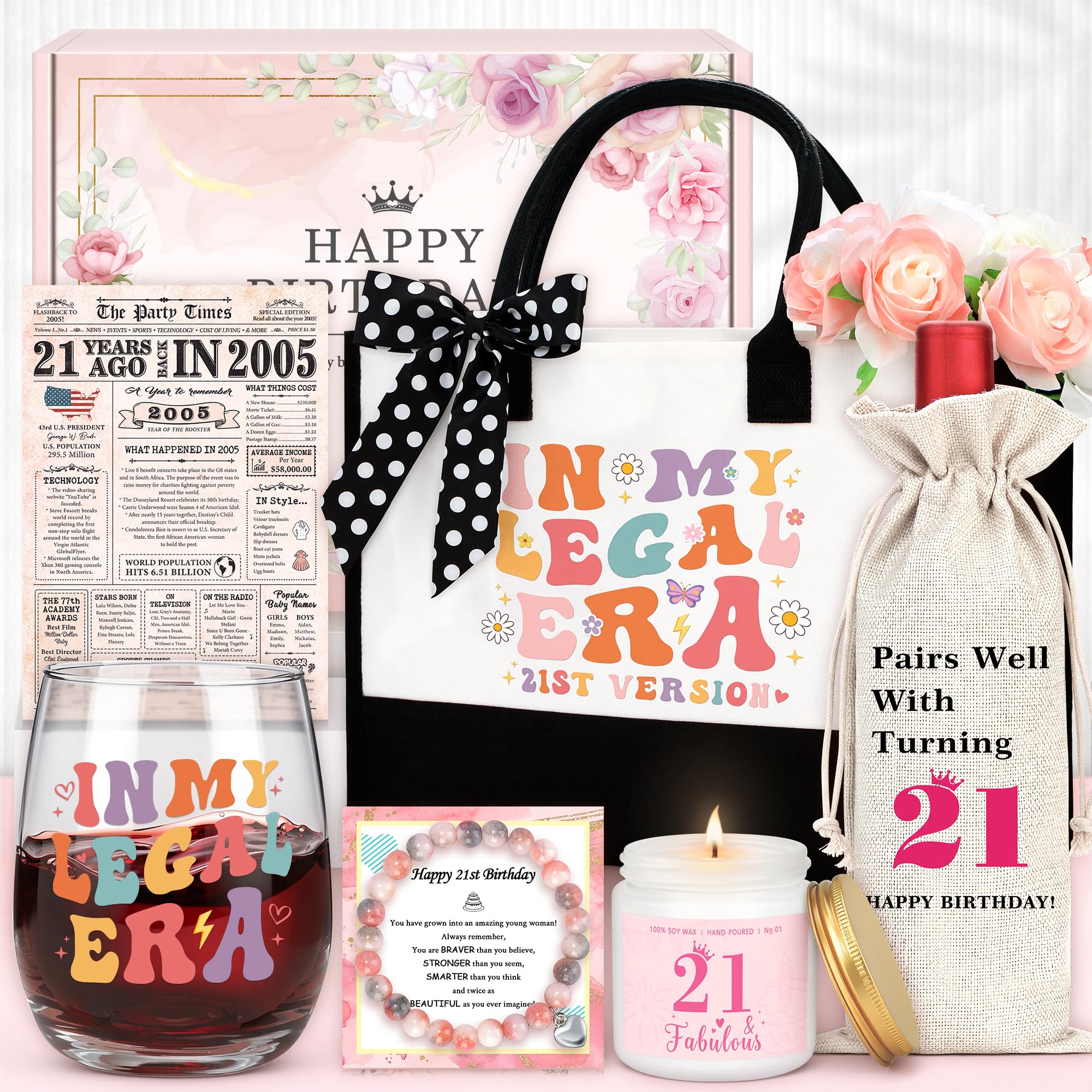 21st Birthday Gifts for Her Cool 21 Year Old Birthday Gifts for Her Gift Ideas for 21 Year Old Woman Unique Happy 21st Bday Must Haves Accessories for Women Girls Daughter Sister Girlfriend Bestie