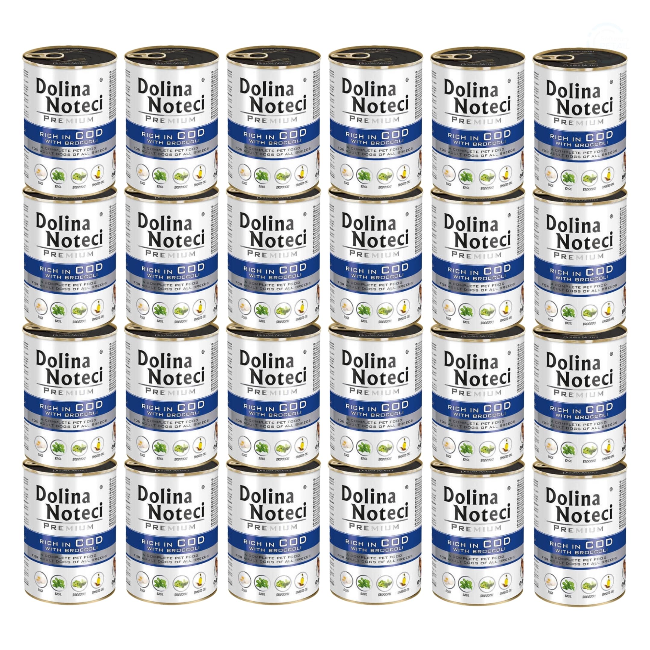 Dolina Noteci Premium Adult Wet Dog Food with Trout, Complete Dog Food, Gluten-Free (24x400g)