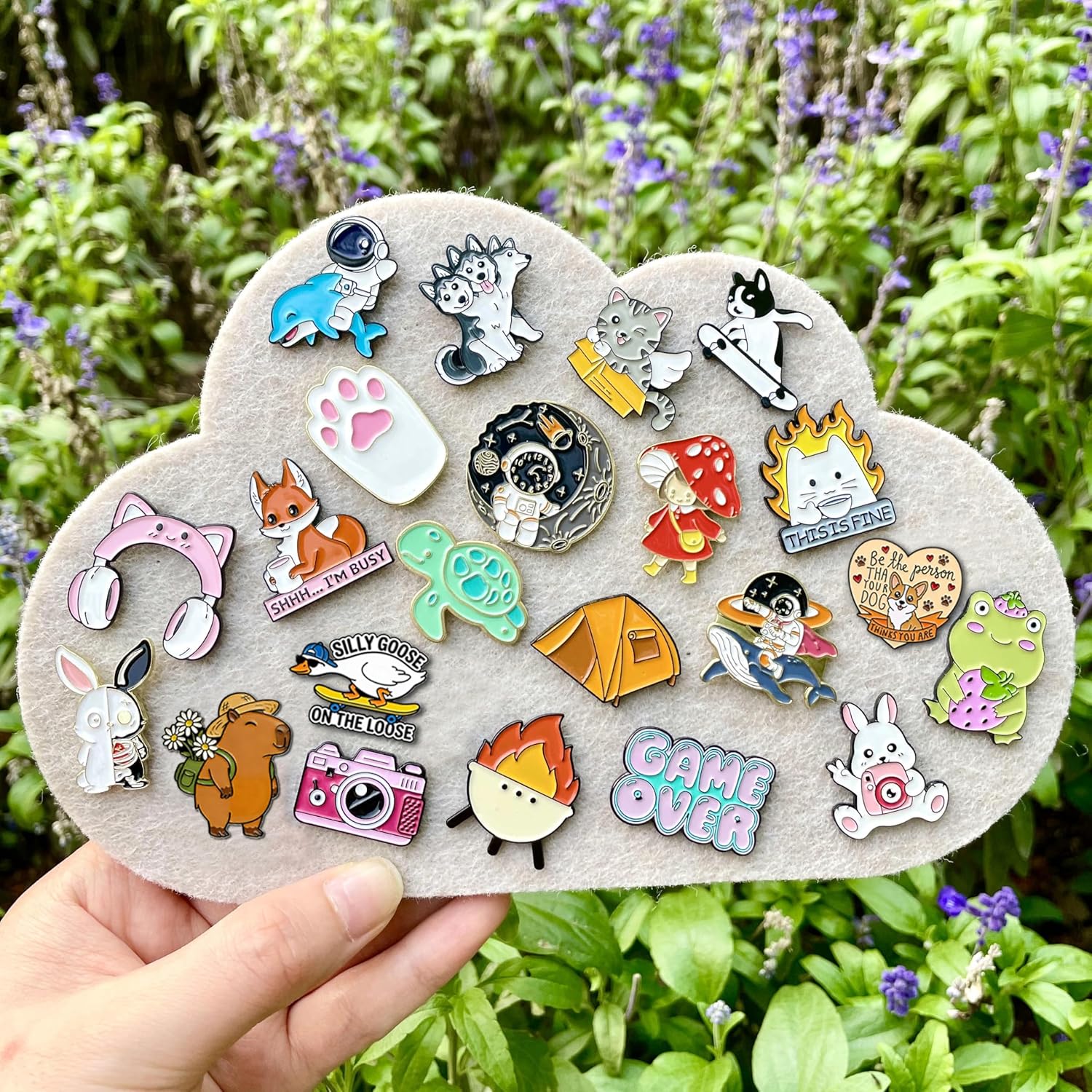 20/40/50 Pcs Cute Enamel Backpack Pins, Funny Anime Enamel Lapel Pins Bulk Set Cool Brooch Button Pins Badge Aesthetic for Backpacks, Bag, Jacket, Kids, Girls, Festival Present (Random Style) - Image 5