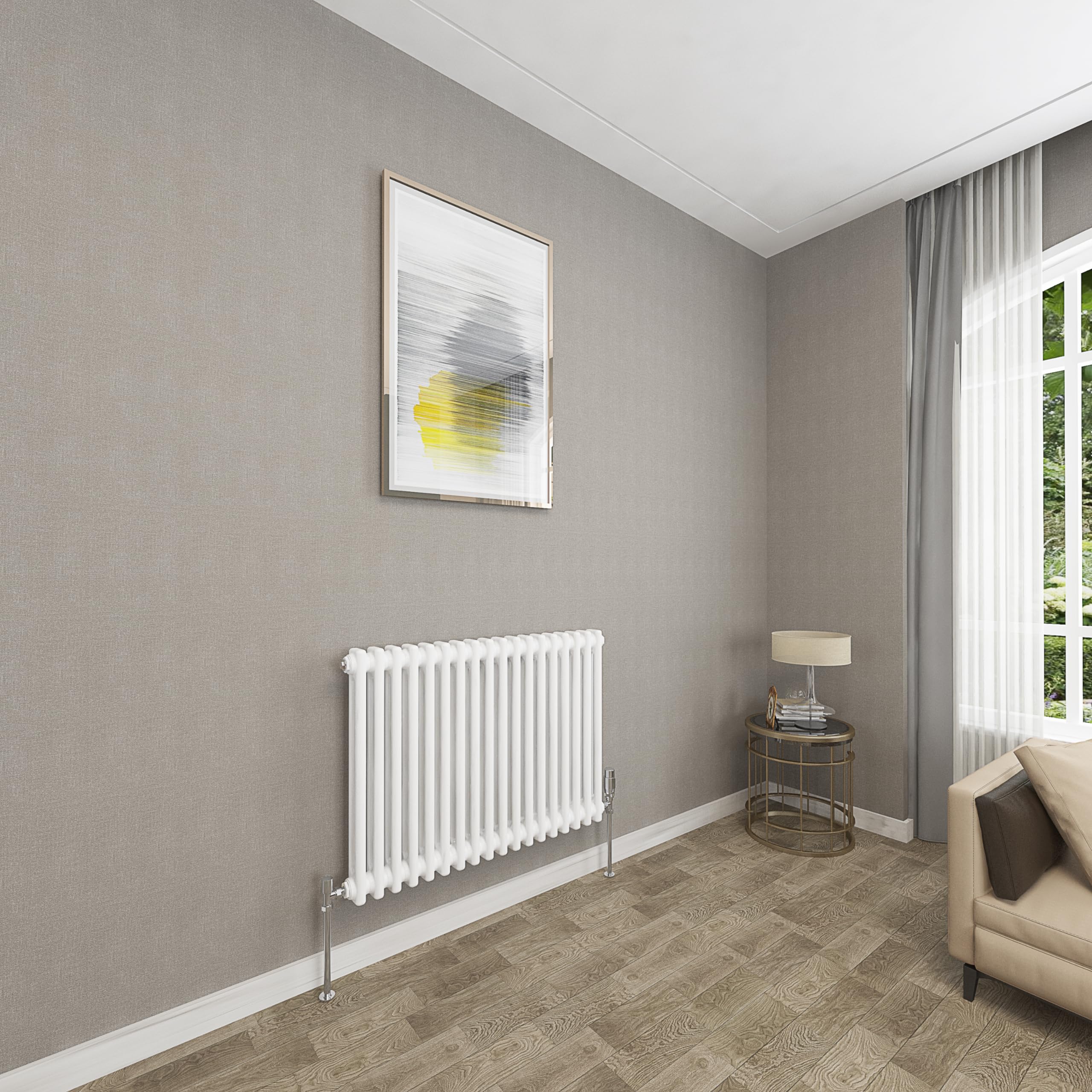 Sky bathroom 600x830mm 2 Column Radiator Horizontal White Cast Iron radiato Traditional Central Heating Radiator