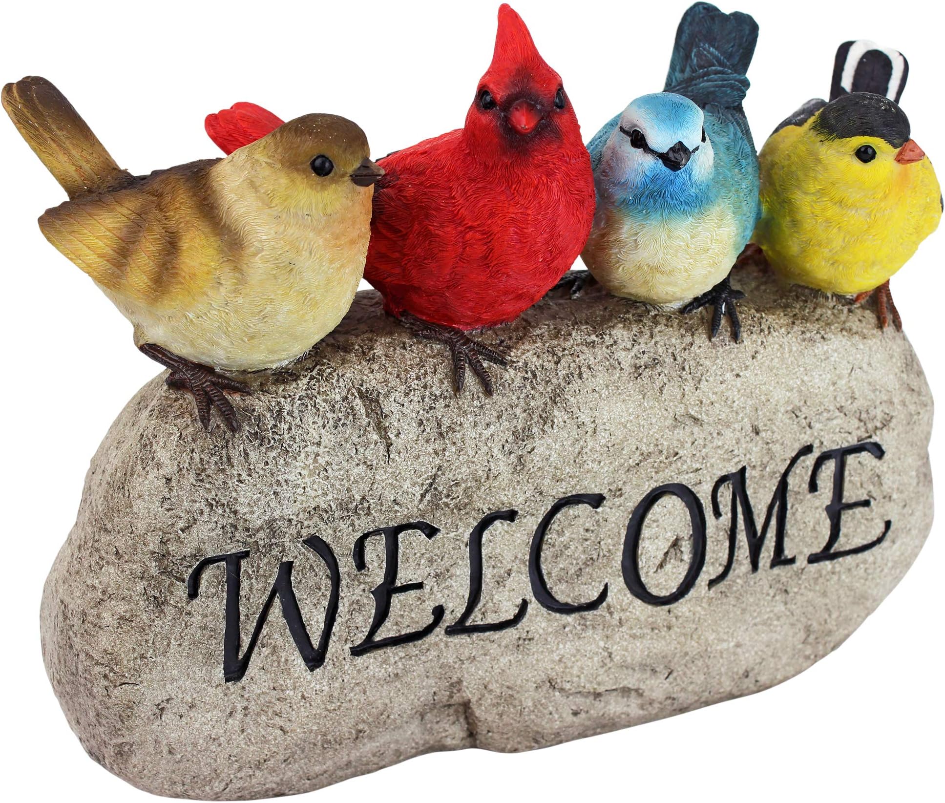 Birdy Welcome Garden Stone Statue: Large