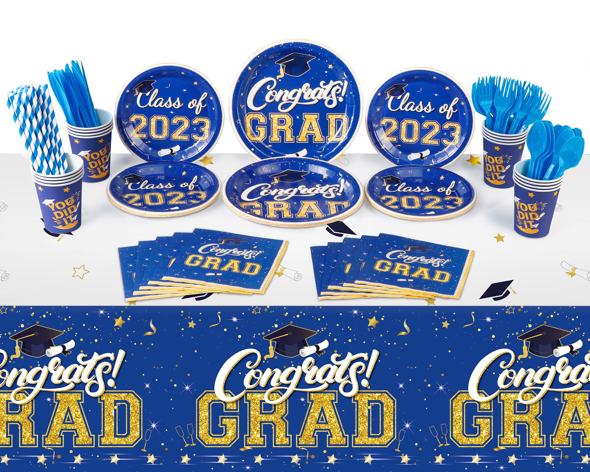 Graduation Plates And Napkins 2023 For 24 Guests Disposable Paper Graduation plates and napkins 2023 for 24 guests disposable paper