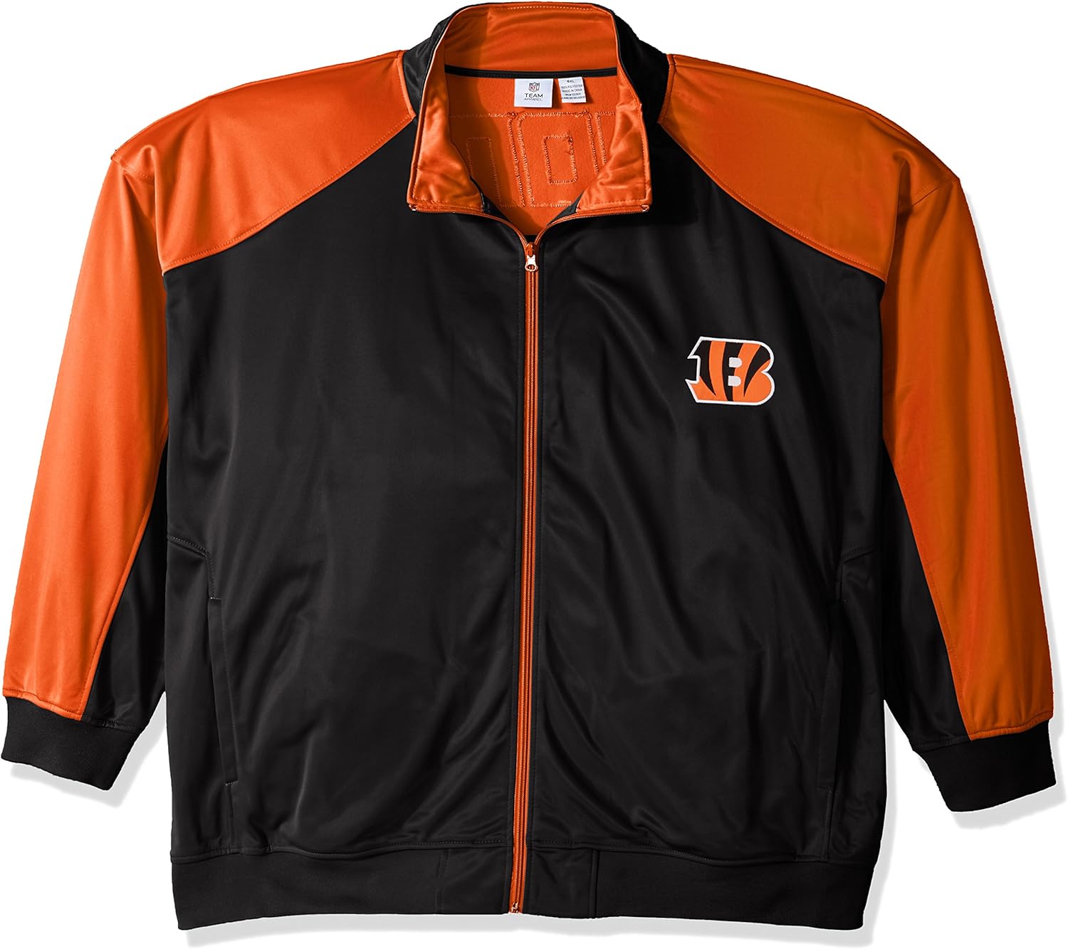 NFL team apparel NFL mens Bengals Full Zip Tricot Track Jacket