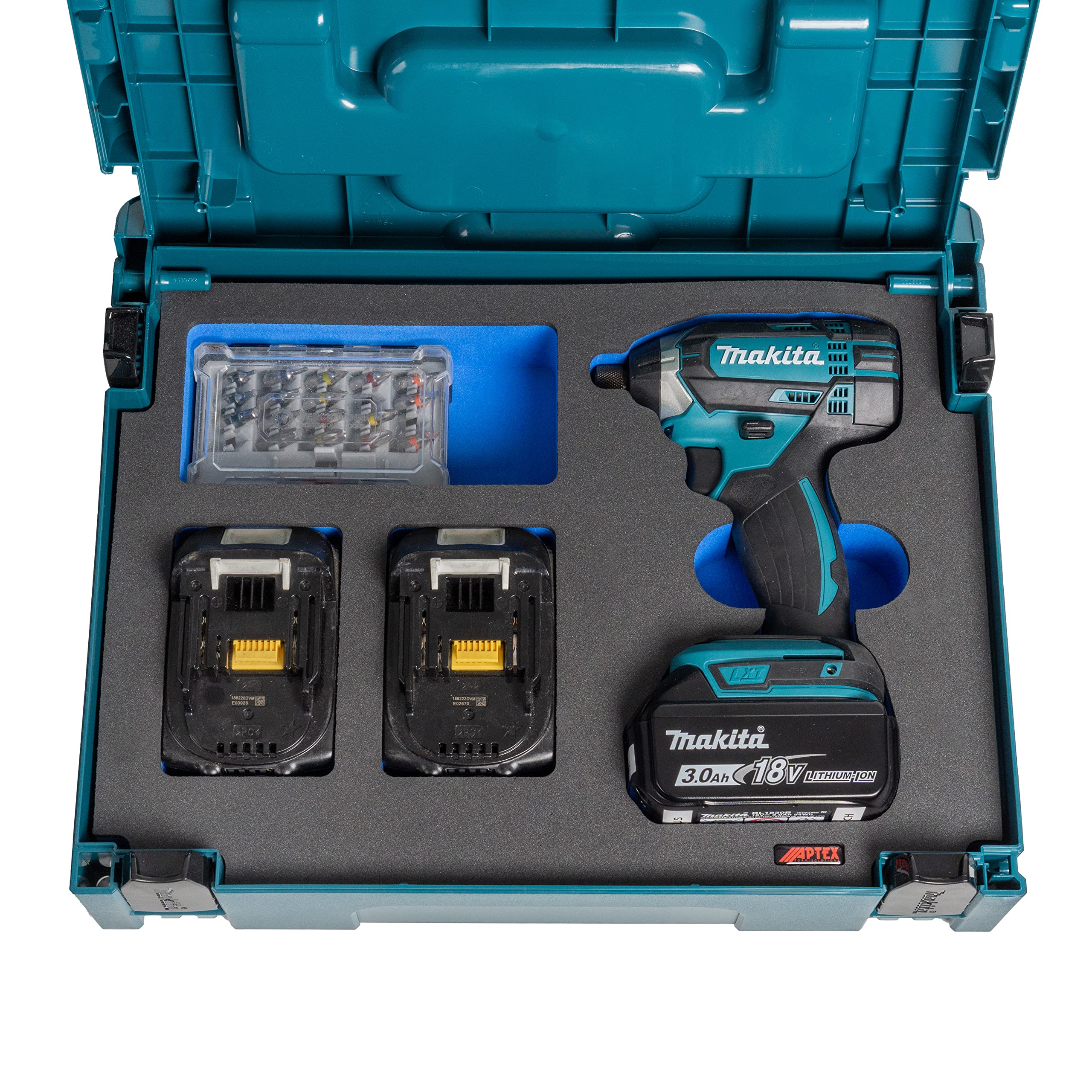 APTEX Schaumeinlage passend für Makita Akku-Schlagschrauber DTD 152 für MakPac Gr. 1-3
