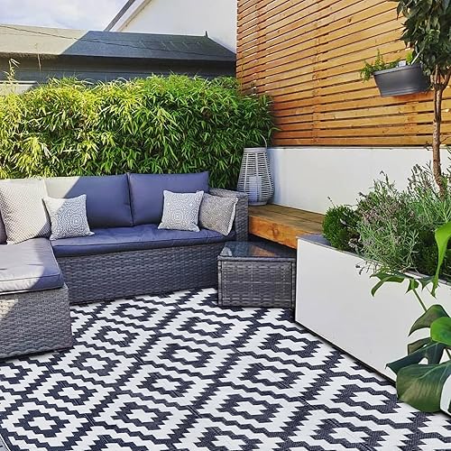 Miniatura 117 de SAND MINE - Alfombras reversibles, alfombra de pajillas de plástico, alfombra de área moderna, alfombra grande para suelo y exteriores, vehículos