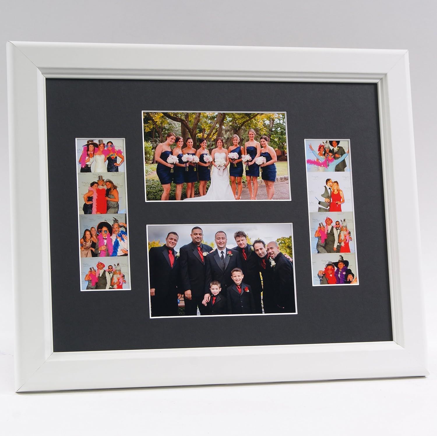 Creative Picture Frames Pbw11X14Mh-W Mahogany Wedding Event Photo Booth Frame - Holds 5-2X6 With White Mat To Display, Cherish And Preserve Your Wedding Memories