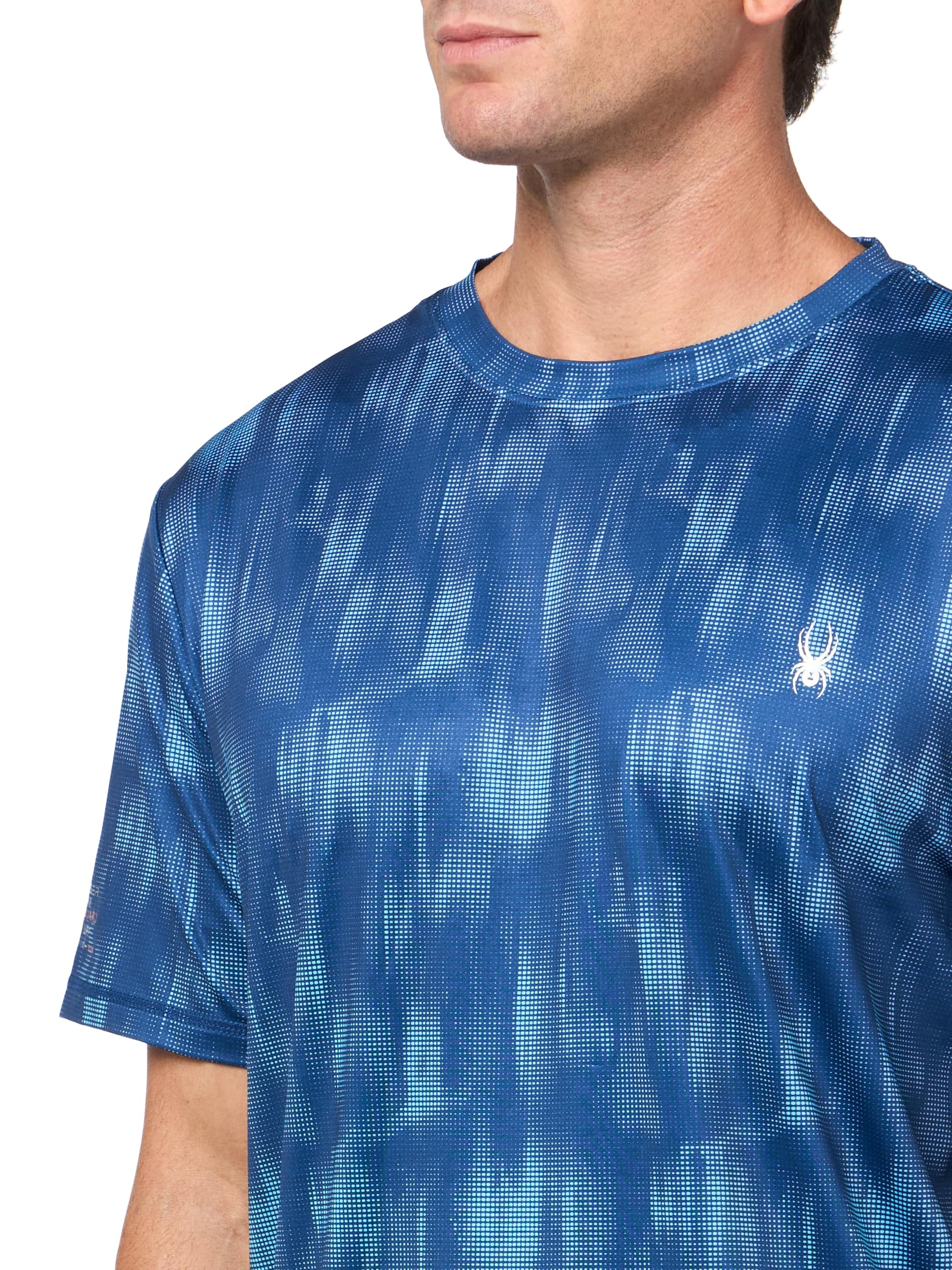 Spyder Short Sleeve Rashguard – UPF+, Quick-Dry, Swim Shirt, Surfing, Hiking, Workou Maglietta Rash Guard Uomo