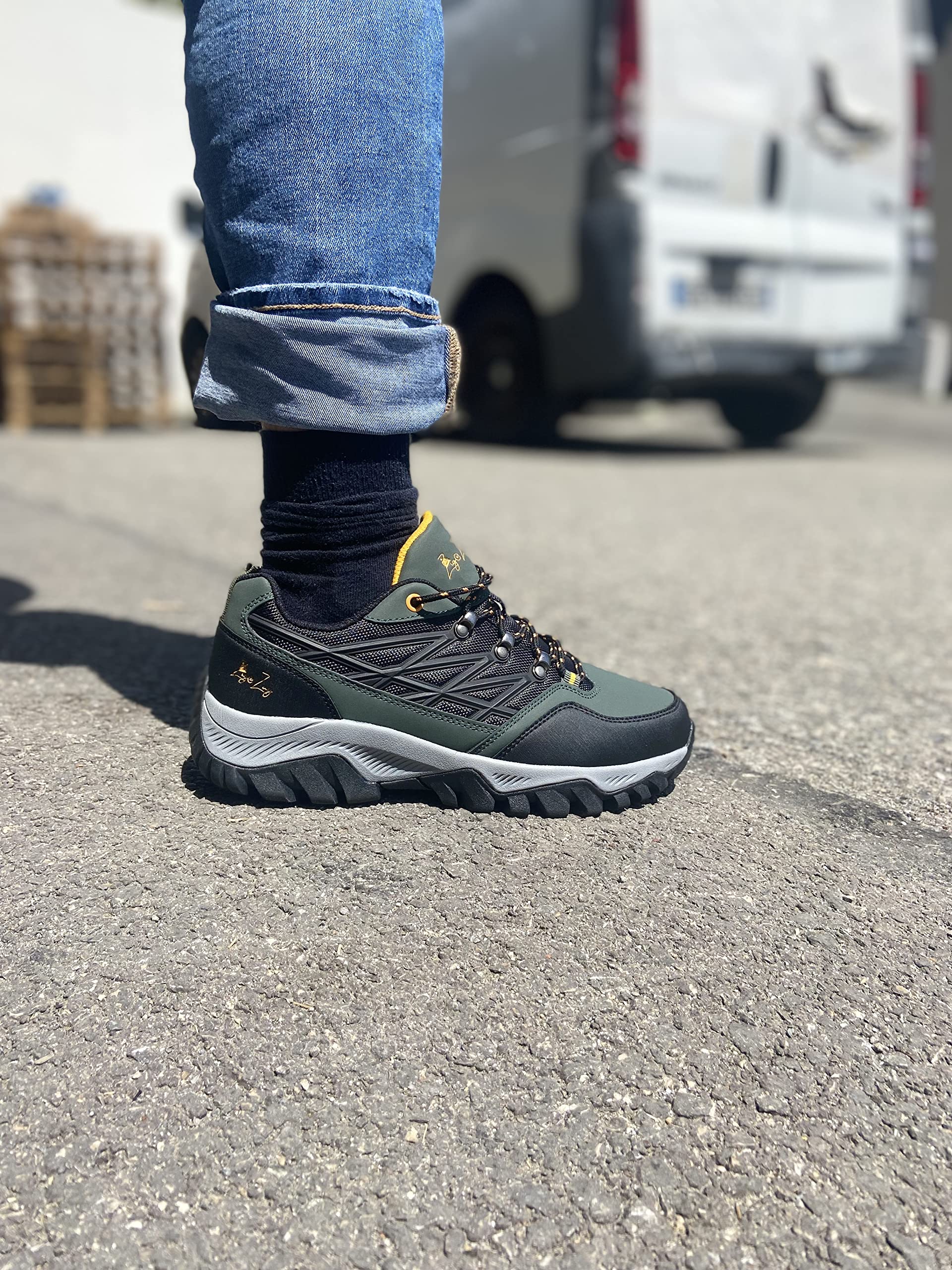 Zapatillas de senderismo/alpinismo unisex H/F – Zapatillas impermeables antideslizantes – Comodidad y durabilidad – Caqui