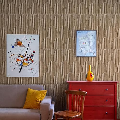 Miniatura 3 de STICKGOO 12 paneles de pared 3D para despegar y pegar, diseño de cactus, 19.7 x 19.7 pulgadas, paneles de pared de PVC con cinta de doble cara,