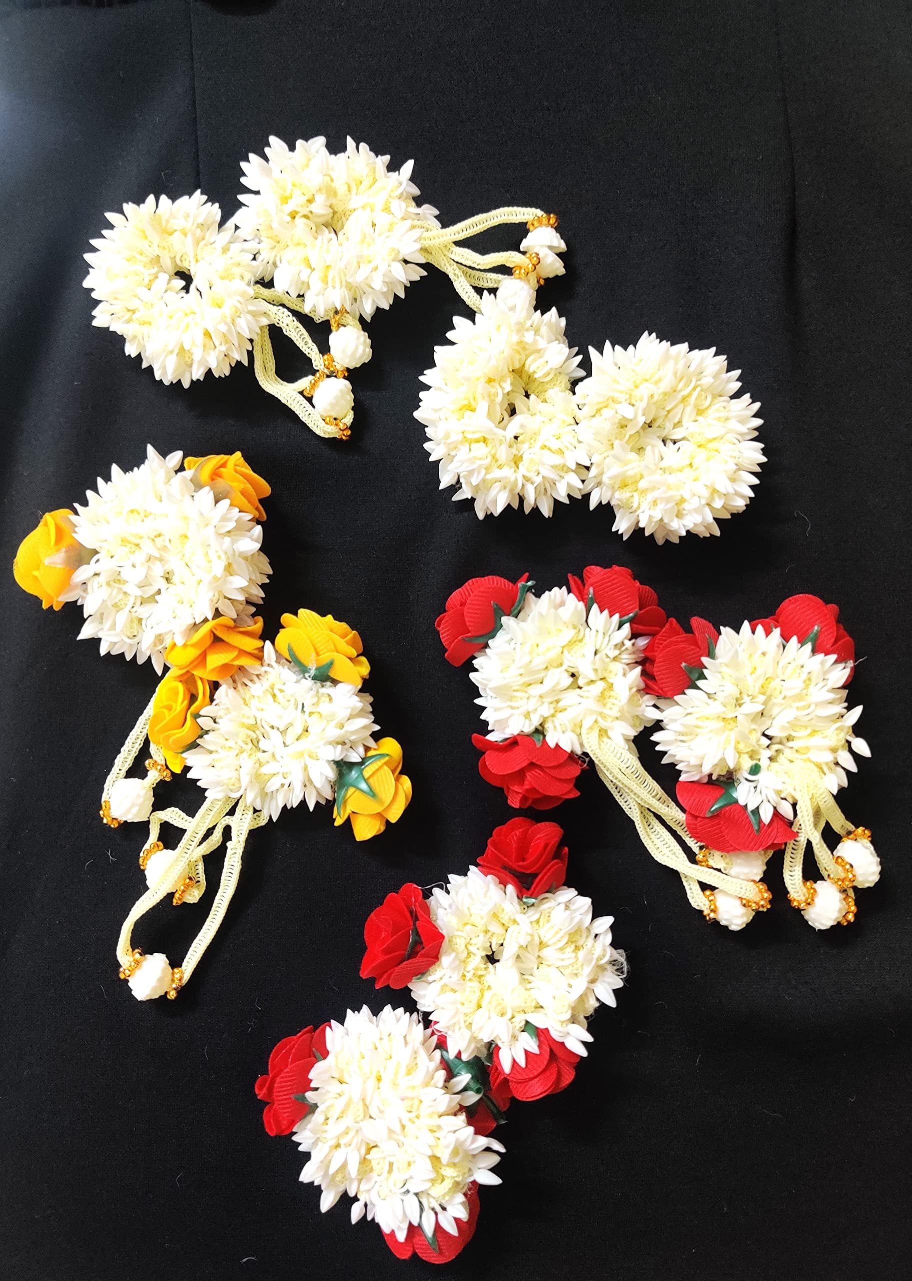 Pretty CharmingHair Gajra Band All New Combo Multipurpose Artificial Soft Plastic with Freebie Set of 10 (Set of 10)