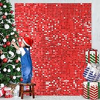 Vista 11 de 36 Panels Giltter Wall Backdrop Pink Shimmer Wall Backdrop for Party Wedding Birthday Engagement Bachelorette Parties Anniversary Decoration