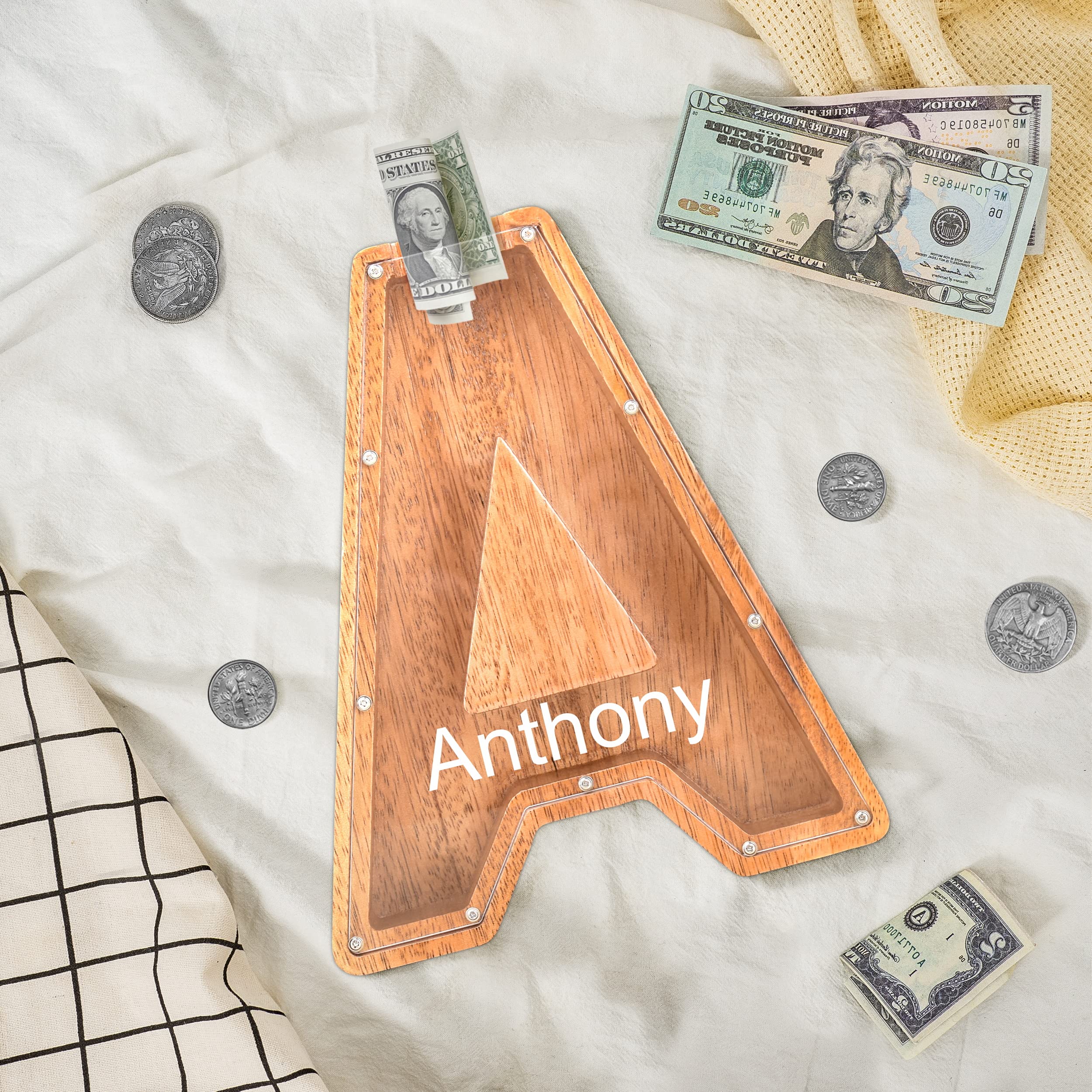 Tirelire En Bois Personnalisée Avec Prénom - Modèle Dans La Jungle