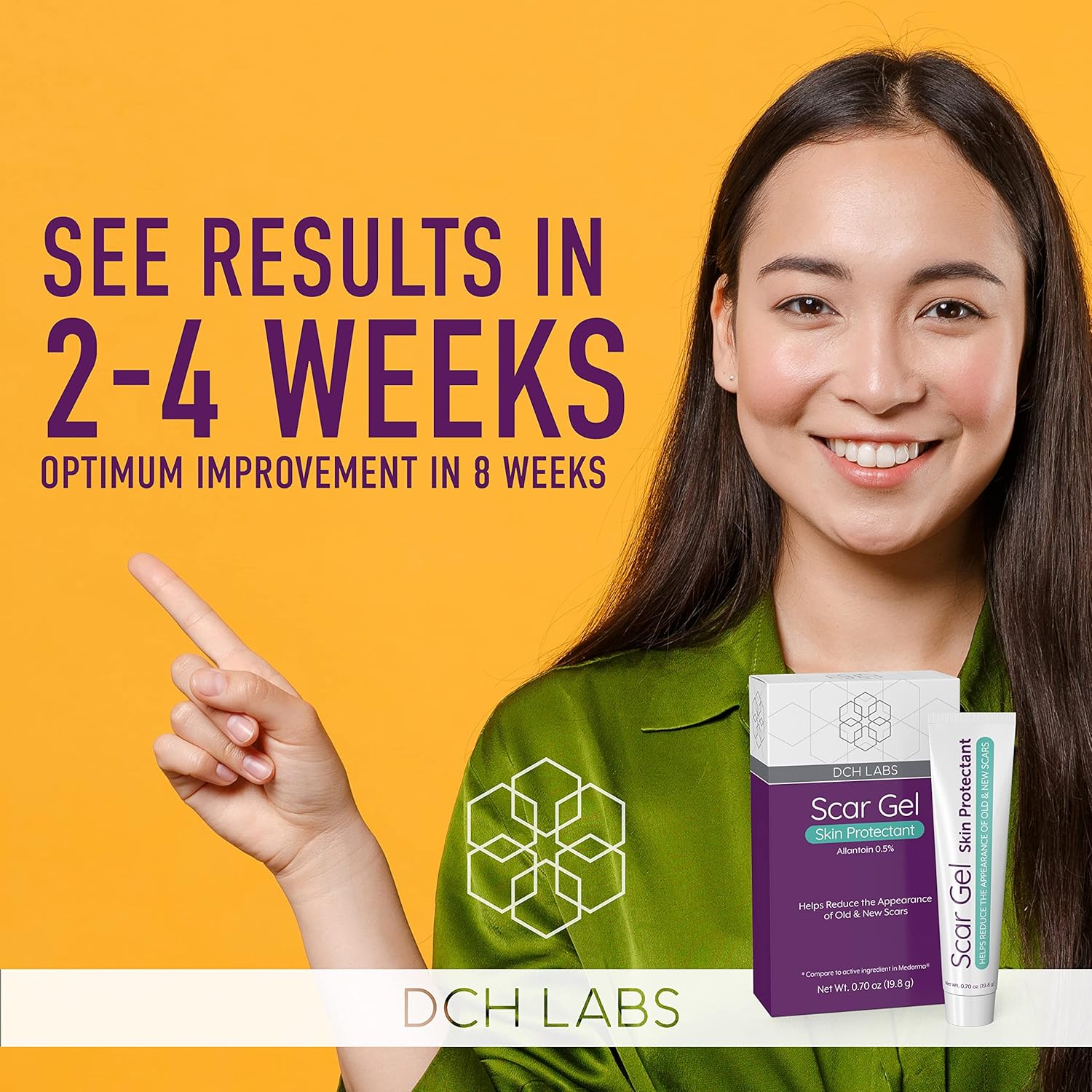 Gel Cicatrizante DCH Labs: Ajuda a Reduzir a Aparência de Cicatrizes Antigas e Novas - 40 g (2 Pacotes) - Imagem 4