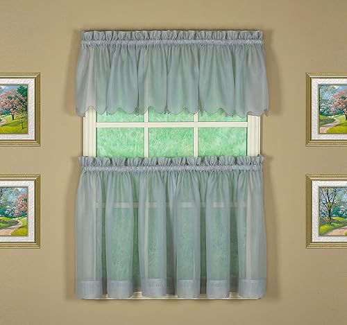 Vista 700 de Today's Curtain - Cortina Emelia de gasa original, panel de 84 pulgadas, negro, 60 pulgadas de ancho x 84 pulgadas de largo