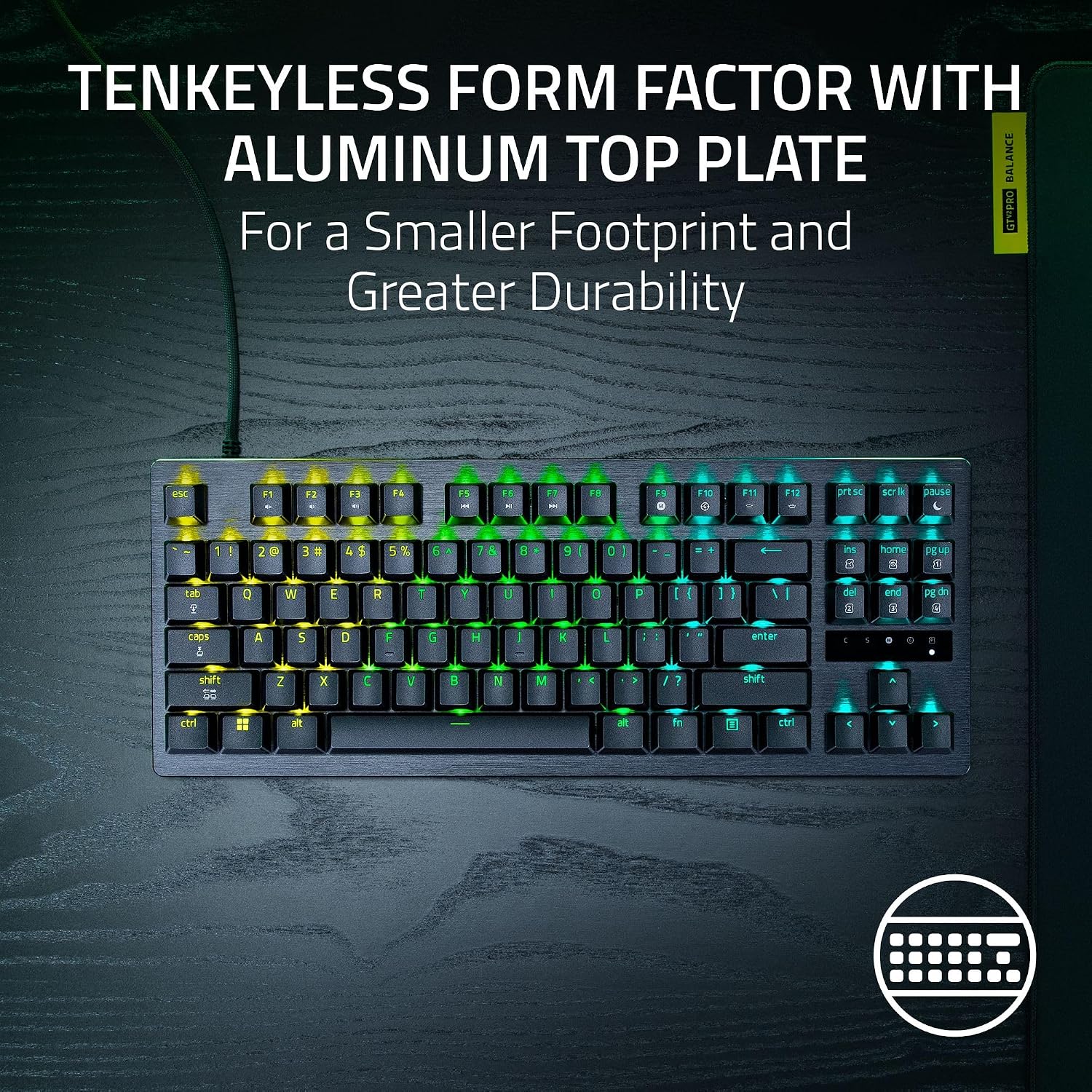 Razer Huntsman V3 TKL 8KHz Esports Gaming Keyboard — Analog Optical Switches Gen 2 with Rapid Trigger, Adjustable Actuation, Snap Tap, PBT Keycaps, True 8000hz Polling Rate, Onboard Memory — Black 12 91RjD92LPtL. AC SL1500